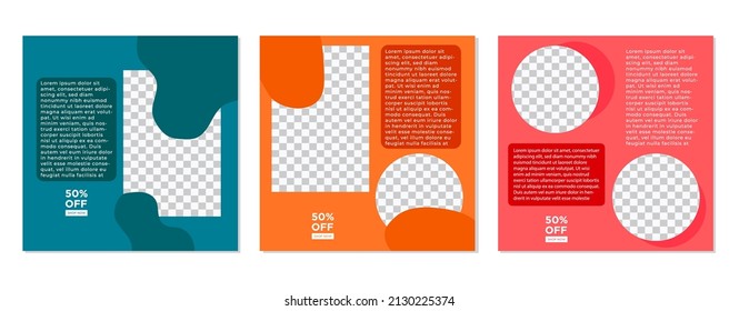 ABSTRACT SOCIAL MEDIA FASHION BACKGROUND TEMPLATE SALES SET. COVER DESIGN VECTOR