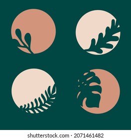 Abstract social media highlight stories. Abstract story highlight cover. Organic Patterns. Minimalist  design. Abstract contemporary modern trendy print.