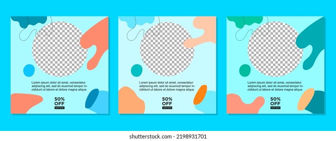 ABSTRACT SOCIAL MEDIA POST BANNER TEMPLATE SALES SET. EDITABLE COVER DESIGN PROMOTION SALE VECTOR