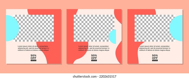 ABSTRACT SOCIAL MEDIA POST BANNER TEMPLATE SALES SET. EDITABLE COVER DESIGN PROMOTION SALE VECTOR