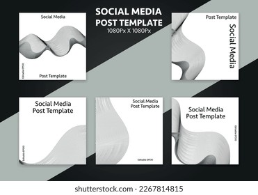 Abstract social media post template. Minimalistic social media vector template.