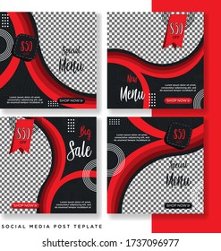 Abstract social media poster template