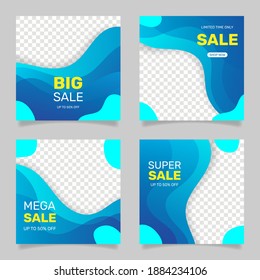 Abstract social media posts set. - Vector.