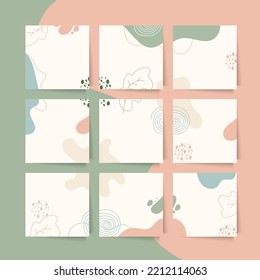 Abstract social media puzzle background with soft colors