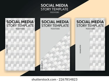 Abstract social media story template. Minimalistic social media vector story template.