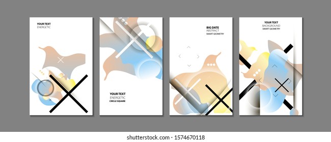 Abstract social media template art background. Futuristic vector illustration