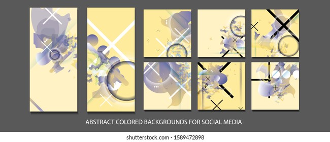 Abstract social media template art background. Futuristic vector illustration