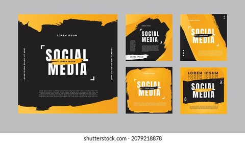 abstract social media template design