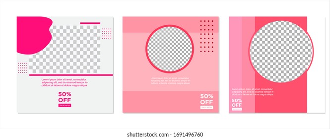 ABSTRACT SOCIAL MEDIA TEMPLATE SALES SET. COVER DESIGN VECTOR