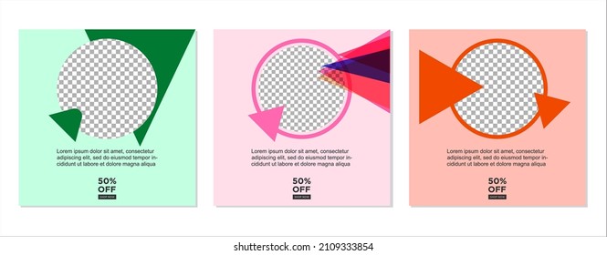 ABSTRACT SOCIAL MEDIA TEMPLATE SALES SET. COVER DESIGN VECTOR