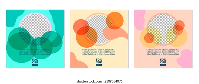ABSTRACT SOCIAL MEDIA TEMPLATE SALES SET. COVER DESIGN VECTOR