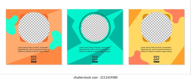 ABSTRACT SOCIAL MEDIA TEMPLATE SALES SET. COVER DESIGN VECTOR