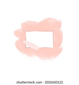 Abstract social media template, square banner for story, post, highlight. Design for beauty, jewelry, wedding, fashion. Peach pastel watercolor background.