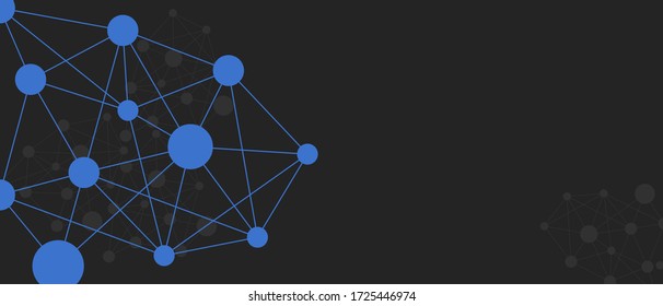 Abstract social network connection banner background concept.