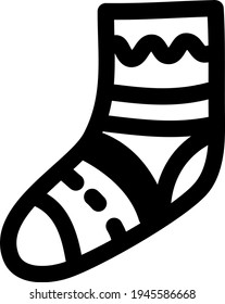 Abstrakte Socken, Illustration, Vektorgrafik auf weißem Hintergrund
