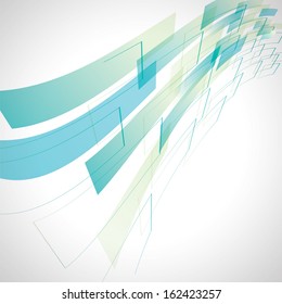 abstract soft aqua futuristic background with wavy moving
