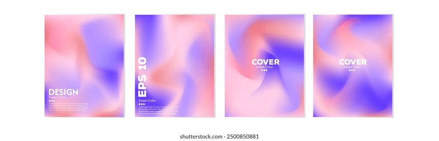 Abstract and soft background cover design. Set nude poster gradient. Abstract light, in eps 10