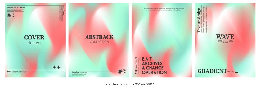 Diseño de cubierta de fondo Abstractas y suave. Elegante conjunto de póster de gradiente de color fresco. Luz Abstractas, en EPS 10