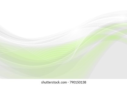 Abstract soft background with green wave. Vector illustration. Clip-art