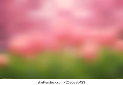 Abstract soft background in pink and green colors, hello spring time.