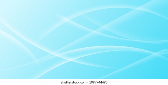 Abstract soft blue background with dynamic waves shape. You can use for ad, poster, template, business presentation. Vector illustration