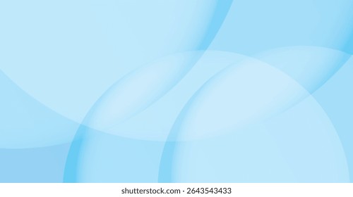 Abstract Soft Blue Background with Gentle Curves and Circles, Serene Pastel Backdrop for Web Design, Presentations and Creative Projects, Minimalist Style