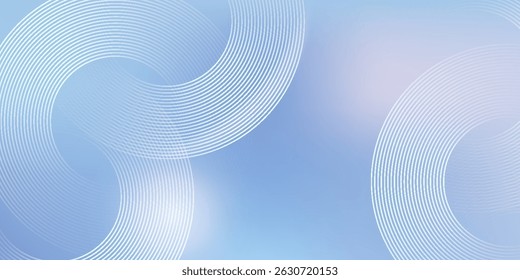 Abstract soft blue background with smooth gradient and circular white line patterns, creating a modern, minimal, and calming design.