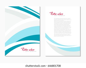 Abstract soft blue color backgrounds. Back and front corporate flyer template. Cover design template layout for corporate business book, booklet, brochure, poster and other. Vector