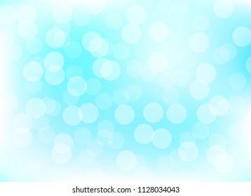 abstract soft blue colorful bokeh background. beautiful vector