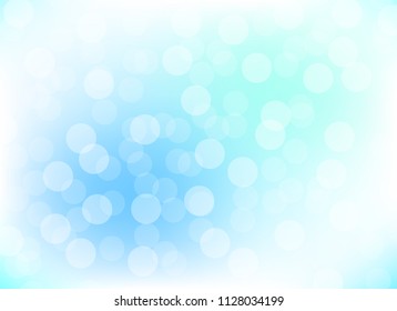 abstract soft blue colorful bokeh background. beautiful vector
