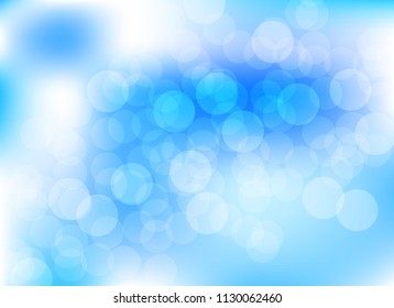 abstract soft blue colorful bokeh background. beautiful vector