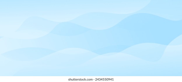 Abstract soft blue curve background, blue beauty dynamic wallpaper with wave shapes. Template banner background for beauty products, sales, ads, pages, events, web, and others