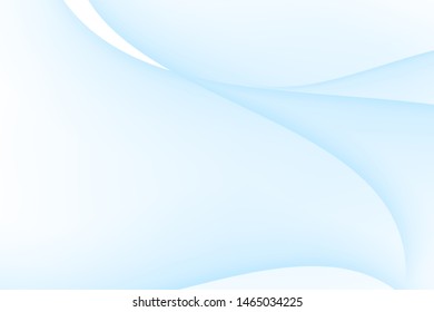 Abstract soft blue curve on white background wallpaper, copy space composition, aqua concept.