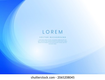 Abstract soft blue curved overlapping on white background. You can use for ad, poster, template, business presentation. Vector illustration