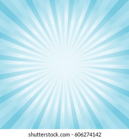 Abstract soft Blue Cyan rays background. Vector EPS 10, cmyk.