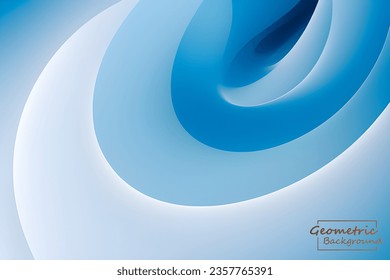 Abstract soft blue geometric background. Dynamic shapes composition. Vector illustration.