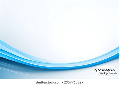 Resumen geométrico azul suave. Aislar sobre fondo blanco. Ilustración vectorial.