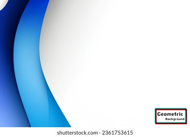 Abstract soft blue geometric. Isolate on white background. Vector illustration.