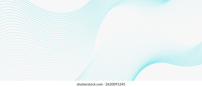 Abstrakte weiche blau leuchtende Welle kurvige Linien Hintergrund. Digitaler Frequenzspurentzerrer. Vektor EPS10