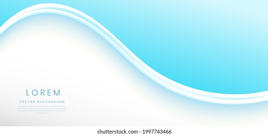 Abstract soft blue and orange curved and wave background. You can use for ad, poster, template, business presentation. Vector illustration