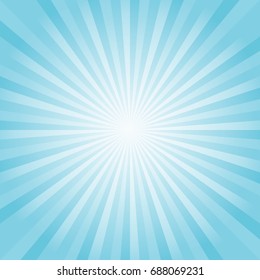 Abstract Soft Blue Rays Background. Vector EPS 10, Cmyk.