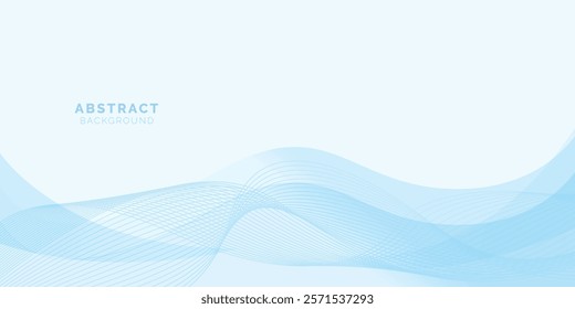 Abstract soft blue wave background design. Banner design blue background for text and message board vector illustrations. Abstract technology background.