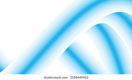  Abstract Soft Blue Wave Background Transparent PNG with Copy Space
