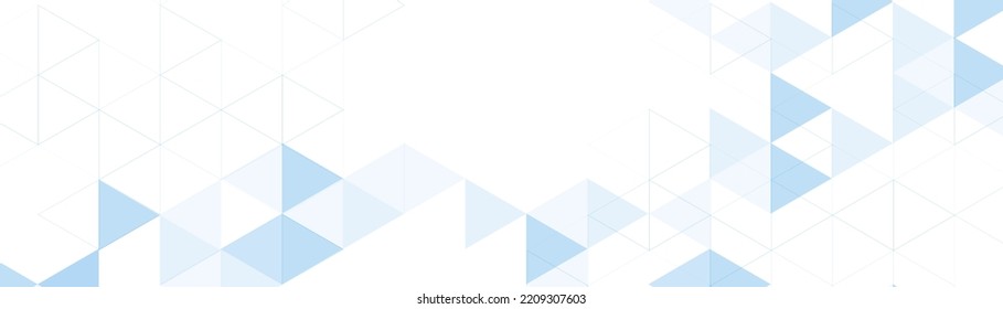 Abstract soft blue and white geometric triangles background. Website, banner and brochure. Vector illustration
