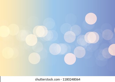 Abstract Soft Blue And Yellow Gradient Bokeh Background With Light At Center