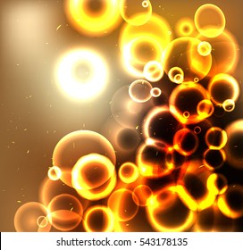 Abstract soft bokeh and lights., Vector illustration.