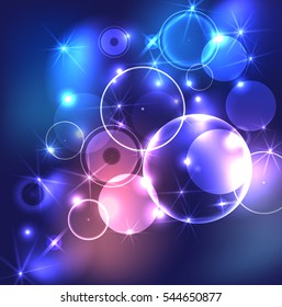 Abstract soft bokeh and lights., Vector illustration.