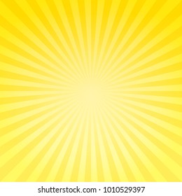 Abstract soft bright Yellow gradient rays background. Vector EPS 10, cmyk
