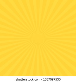 Abstract soft bright Yellow gradient rays background. geometric summer shine. Vector illustration.