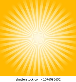Abstract soft bright Yellow rays background. Square. Vector EPS 10, cmyk